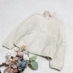 【ユニクロ】UNIQLO ファーリーフリースフルジップジャケット ホワイト M