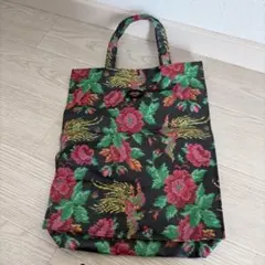 フェイラー トートバッグ パラディス ブラック　まちあり　花柄トートバッグ