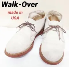 ウォークオーバーWalk-OverUSA製スエードチャッカブーツホワイトバックス