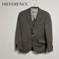 【美品】DIFFERENCE オーダースーツ スリーピーススーツ グレージュ