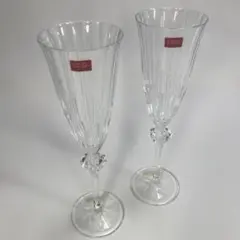 フランス製 クリスタルダルクの シャンパングラス2客セット。値下げしました。