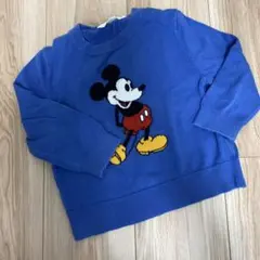 ミッキーマウス ニットトレーナー 青
