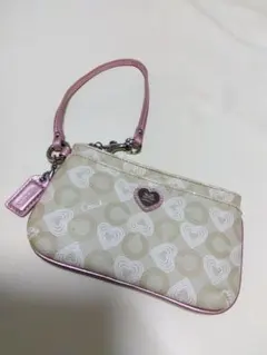 ♥️美品訳ありCOACHコーチポーチストラップ付き♥️