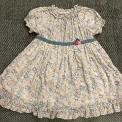familiar リバティ 花柄　半袖ワンピース 90 フリル