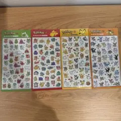 韓国限定 ポケモン 3Dシール バブルステッカー 4枚