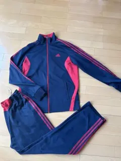adidas ジャージ 上下セット ネイビー/レッド
