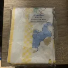 ファミリア ガーゼハンカチ イエロー　100%コットン