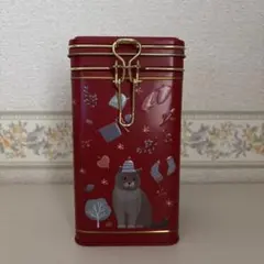 キャット キャニスター缶 猫 クリスマス ウインター 空き缶 小物入れ 未使用