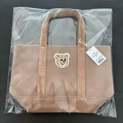 フェイラー　ラブラリー　オールドテディ　ワッペントートバッグ　ベージュ　小