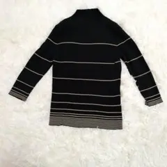 美品（Les clas ）長袖ニットセーター黒系（L）