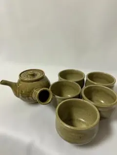 1642 萩焼 茶器セット 宝瓶1客 湯冷し1客 猪口6客 - メルカリ