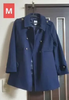 新品 GAP KIDS ネイビー ウールPコート 130cm 女の子向け