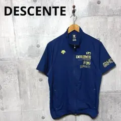 DESCENTE デサント メンズ 半袖ジップアップジャケット M ネイビーのサムネイル