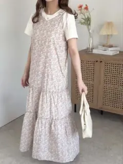 apres jour リボンティアードキャミワンピース ピンク