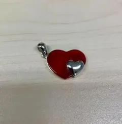 ハート型 ペンダントトップ 瑪瑙(Red)