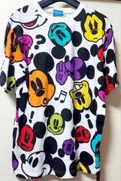 最終値下げ！！ディズニーストアミッキーミニー総柄シャツ。L。これ以上値下げ×のサムネイル