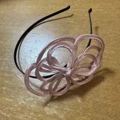 ピンク リボンモチーフ カチューシャ