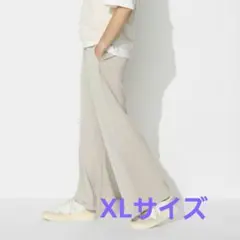 ひ*り様 ユニクロ クレープジャージーストレートパンツ XL