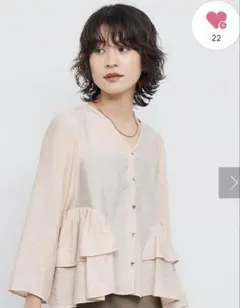 nolley's sophi ウォッシャブルオーガンジーティアードブラウスのサムネイル