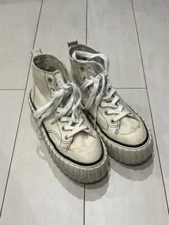 DIESEL 厚底ハイカットスニーカー ホワイト