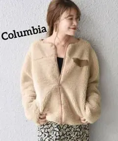 COLUMBIA リバーシブルボアジャケット ベージュ XS