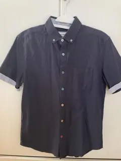 美品◆メンズ半袖シャツ◆Mサイズ◆紺色のサムネイル