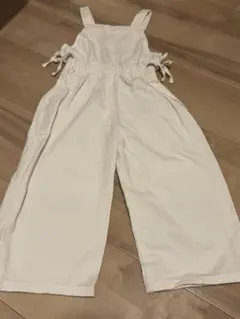 ホワイト コットンサロペット