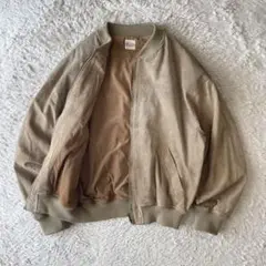 パパス PAPAS ピッグレザー ブルゾン L ベージュ