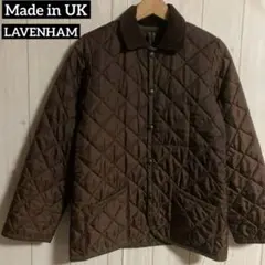 UK製LAVENHAMキルティング中綿カバーオールジャケットステンカラーコート茶