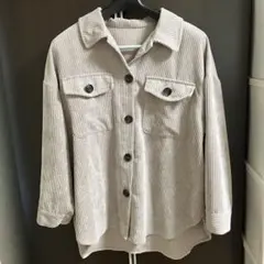 GRL コーデュロイシャツジャケット ベージュ