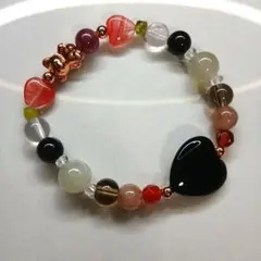 ルビー　ペリドット　ムーンストーン　ストロベリークォーツ　天然石ブレスレット