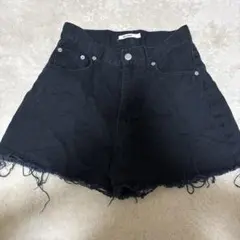 ブラックデニムショートパンツ WEGO
