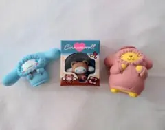 サンリオ　ガチャガチャ　シナモロール　ポムポムプリン カプセルトイ 3点セット