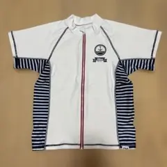 FILA ラッシュガード ホワイト/ネイビー 150サイズ