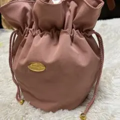 ディオール Dior 巾着ポーチ ピンク ゴールドロゴ ヴィンテージ ノベルティ