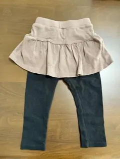 ever closet スカート付きレギンス 90 ブラウンB