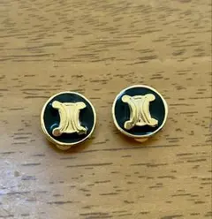 黒と金のロゴイヤリング　セリーヌのサムネイル