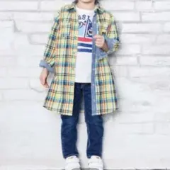 【美品】DOUBLE.B リバーシブルシャツワンピース　ジャケット　110