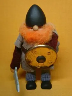 ビンテージ　人形　バイキング　北欧　置物　インテリア　工芸品　美術品　A1584のサムネイル