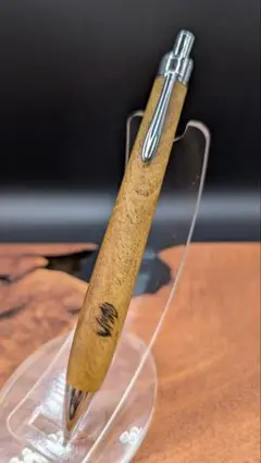 793 御蔵島金桑　桑　スポルテッド　木軸シャーペン　ボールペン　8000円のサムネイル