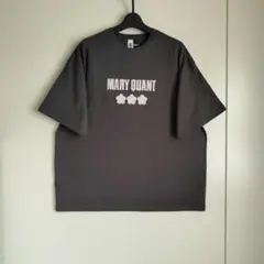マリークワント　ドット柄 刺繍 ロゴ Tシャツ　チャコール/ピンク　M　新品のサムネイル