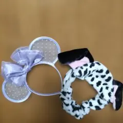 ディズニー カチューシャ(パープル) ヘアバンド 2点セットのサムネイル