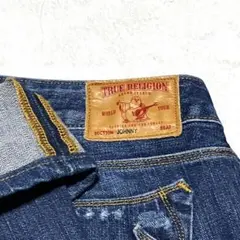 TRUE RELIGION JOHNNY 24 レザーパッチ ダメージ加工