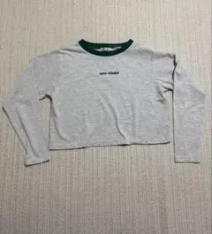 イング　INGNI 長袖　トップス　緑　グレー　丈短め