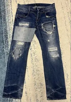 Lovemaison パッチワーク 加工 デニム Lサイズ