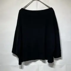 ジーナシス 綿100 ゆったり カットソー ワイド ブラック シンプル b21