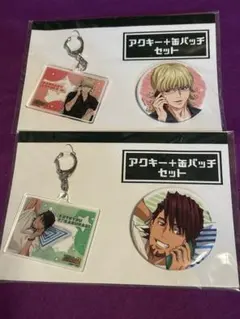 TIGER & BUNNY 虎徹　バーナビー　アクキー&缶バッチ2点セット