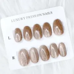 ♡ ワンカラー マグネット コーラル ネイルチップ 現品 ♡