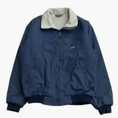 80s Patagonia 三角タグ シェルドシンチラジャケット 紺グレー XL