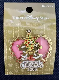 ディズニーシー2006年 未使用 ミッキー＆ミニー クリスマス ピンバッジ